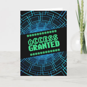 TOEGANG VERLEEND OP VERJAARDAG COMPUTER KAART