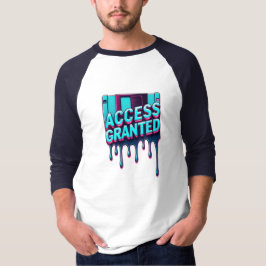 Toegang Verleend | Retro Hacker Floppy Disk Grafis T-shirt