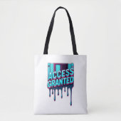 Toegang Verleend | Retro Hacker Floppy Disk Grafis Tote Bag (Voorkant)