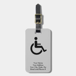 Toegang voor rolstoel - symbool voor gehandicapte  bagagelabel