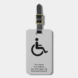 Toegang voor rolstoel - symbool voor gehandicapte  bagagelabel