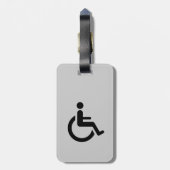 Toegang voor rolstoel - symbool voor gehandicapte  bagagelabel (Achterkant verticaal)