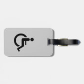 Toegang voor rolstoel - symbool voor gehandicapte  bagagelabel (Achterkant horizontaal)