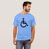 Toegang voor rolstoel - symbool voor gehandicapte  t-shirt (Voorkant volledig)