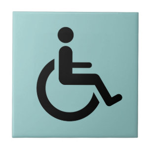 Toegang voor rolstoel - symbool voor gehandicapte tegeltje