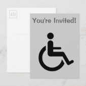 Toegang voor rolstoel - symbool voor gehandicapte  uitnodiging briefkaart (Voorkant / Achterkant)