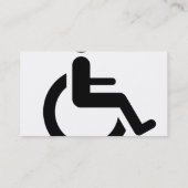 Toegang voor rolstoel - symbool voor gehandicapte  visitekaartje (Achterkant)