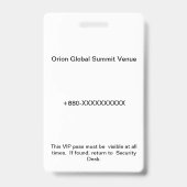 Toegangsbadge-identificatie | Conference_update Badge (Achterkant)