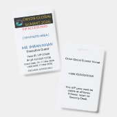 Toegangsbadge Identificatie | Conferentie Badge (Voor- en achterkant)