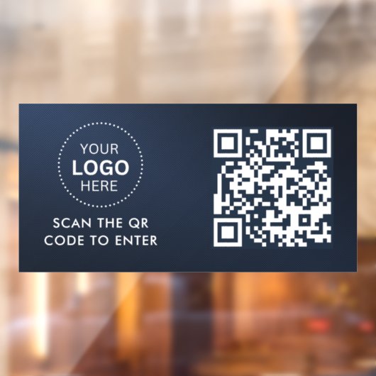 Toegangsbeheer | QR Code Business Logo Entry Raamsticker (Vel 2)