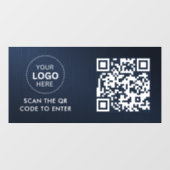 Toegangsbeheer | QR Code Business Logo Entry Raamsticker (Vel)