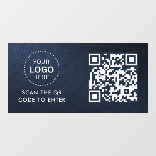 Toegangsbeheer | QR Code Business Logo Entry Raamsticker (Vel)