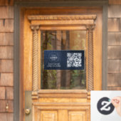 Toegangsbeheer | QR Code Business Logo Entry Raamsticker (Huis Deur)