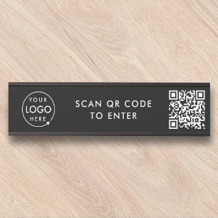 Toegangsbeheer QR-code Deurslot Beveiliging zwar Deurbordje