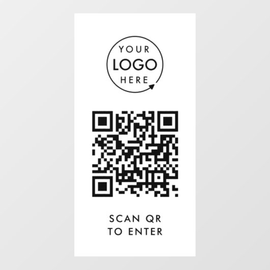 Toegangsbeheer QR-code | Scannen naar Kantoor-Logo Raamsticker (Vel)