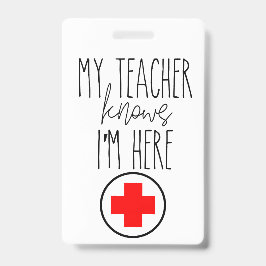 Toegangsbewijs verpleegster school badge