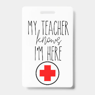 Toegangsbewijs verpleegster school badge
