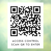 Toegangscontrole | Deurvergrendeling QR-code scann Raamsticker (Vel 3)