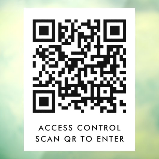 Toegangscontrole | Deurvergrendeling QR-code scann Raamsticker (Vel 3)