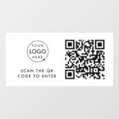 Toegangscontrole | QR-code bedrijfslogo ingang Raamsticker (Vel)