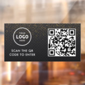 Toegangscontrole | QR-code Zakelijk Logo Ingang Bl Raamsticker (Vel 2)