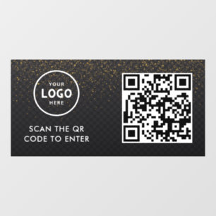 Toegangscontrole QR-code Zakelijk Logo Ingang Bl Raamsticker