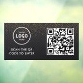 Toegangscontrole | QR-code Zakelijk Logo Ingang Bl Raamsticker (Vel 3)