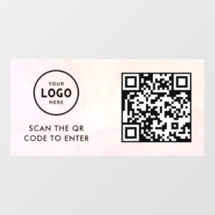 Toegangscontrole QR-code Zakelijk Logo Ingang Bl Raamsticker