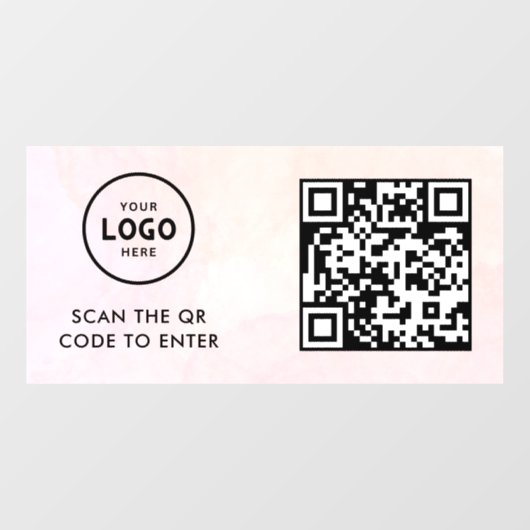 Toegangscontrole | QR-code Zakelijk Logo Ingang Bl Raamsticker (Vel)