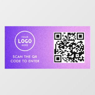 Toegangscontrole QR-code Zakelijk logo ingang bl Raamsticker