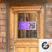 Toegangscontrole | QR-code Zakelijk logo ingang bl Raamsticker (Huis Deur)