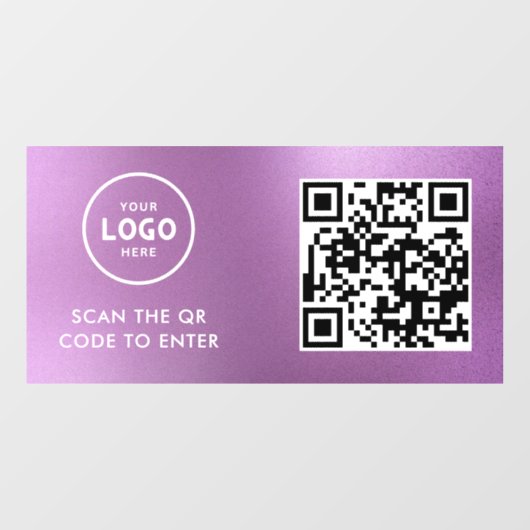 Toegangscontrole | QR-code Zakelijk Logo Ingang Bl Raamsticker (Vel)
