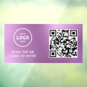 Toegangscontrole | QR-code Zakelijk Logo Ingang Bl Raamsticker (Vel 3)