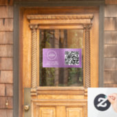 Toegangscontrole | QR-code Zakelijk Logo Ingang Bl Raamsticker (Huis Deur)