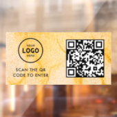 Toegangscontrole | QR-code Zakelijk Logo Ingang Bl Raamsticker (Vel 2)