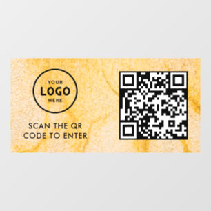 Toegangscontrole QR-code Zakelijk Logo Ingang Bl Raamsticker
