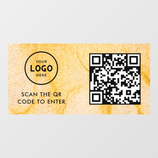 Toegangscontrole | QR-code Zakelijk Logo Ingang Bl Raamsticker (Vel)