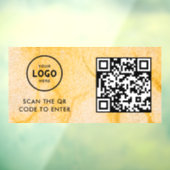 Toegangscontrole | QR-code Zakelijk Logo Ingang Bl Raamsticker (Vel 3)