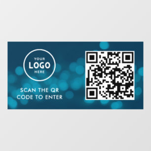 Toegangscontrole QR-code Zakelijk Logo Ingang Bl Raamsticker