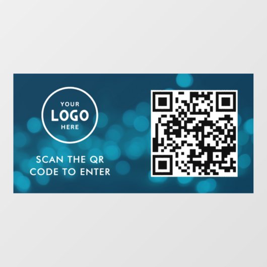 Toegangscontrole | QR-code Zakelijk Logo Ingang Bl Raamsticker (Vel)
