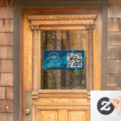 Toegangscontrole | QR-code Zakelijk Logo Ingang Bl Raamsticker (Huis Deur)