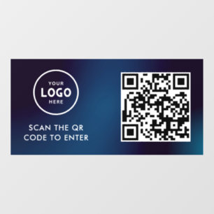 Toegangscontrole QR-code Zakelijk Logo Ingang Bl Raamsticker