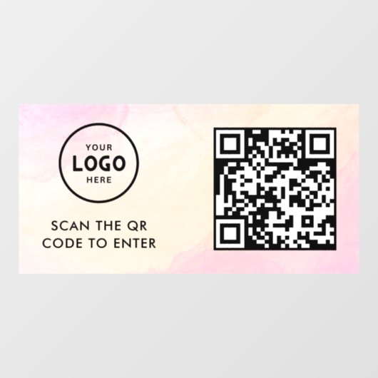Toegangscontrole | QR-code Zakelijk Logo Ingang Bl Raamsticker (Vel)