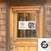 Toegangscontrole | QR-code Zakelijk Logo Ingang Bl Raamsticker (Huis Deur)