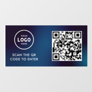 Toegangscontrole QR-code Zakelijk Logo Ingang Bl Raamsticker
