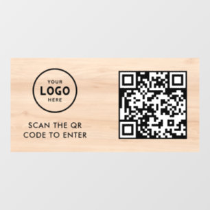 Toegangscontrole QR-code Zakelijk Logo Ingang Bl Raamsticker