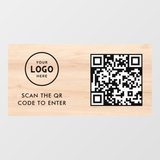 Toegangscontrole | QR-code Zakelijk Logo Ingang Bl Raamsticker (Vel)
