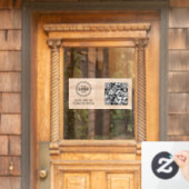 Toegangscontrole | QR-code Zakelijk Logo Ingang Bl Raamsticker (Huis Deur)