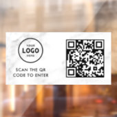 Toegangscontrole | QR-code Zakelijk Logo Ingang Bl Raamsticker (Vel 2)