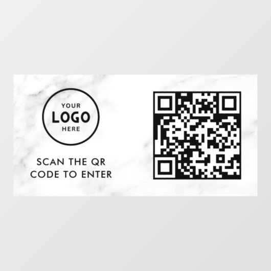 Toegangscontrole | QR-code Zakelijk Logo Ingang Bl Raamsticker (Vel)